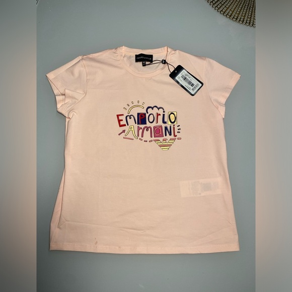 Emporio Armani teen girls pink t-shirt - Picture 2 of 10